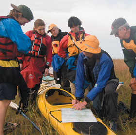 Group with Kayak